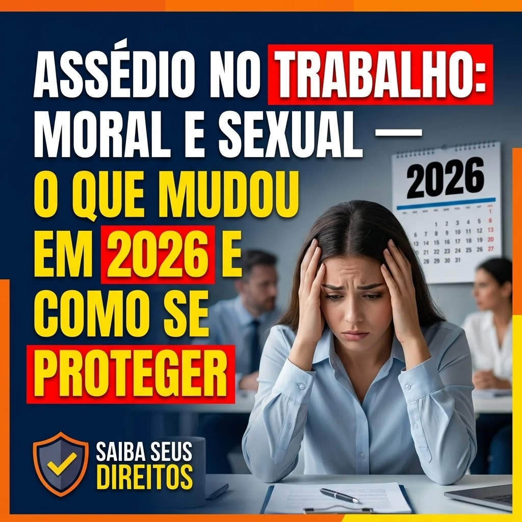Card Assédio no trabalho: moral e sexual — o que mudou em 2026
