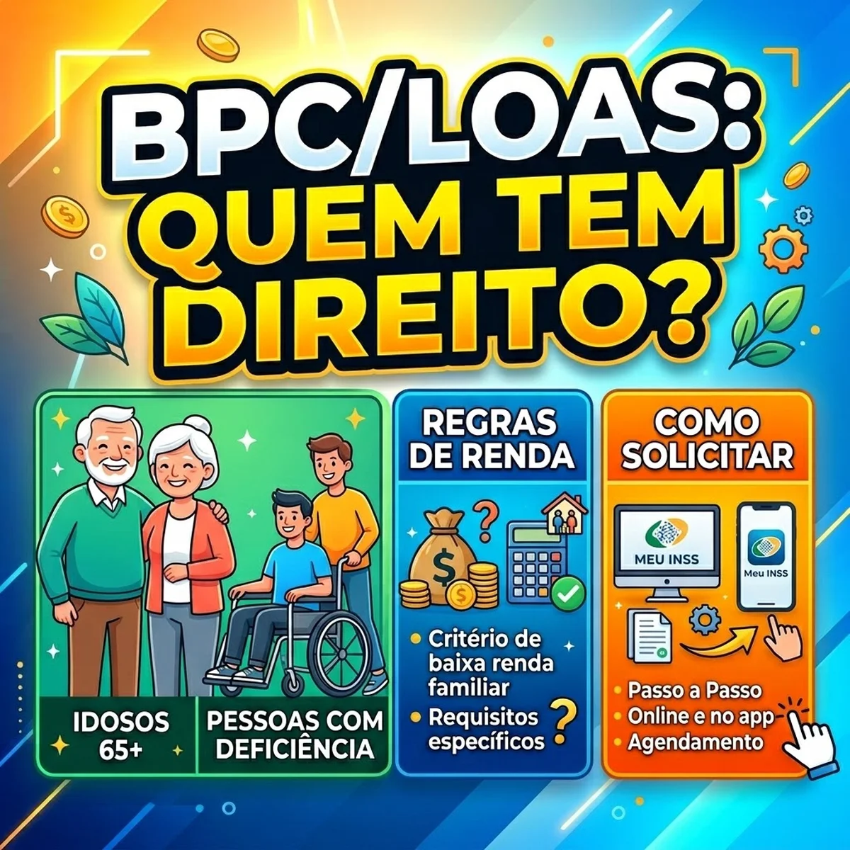 Card BPC/LOAS 2026: quem tem direito, regras de renda e como solicitar