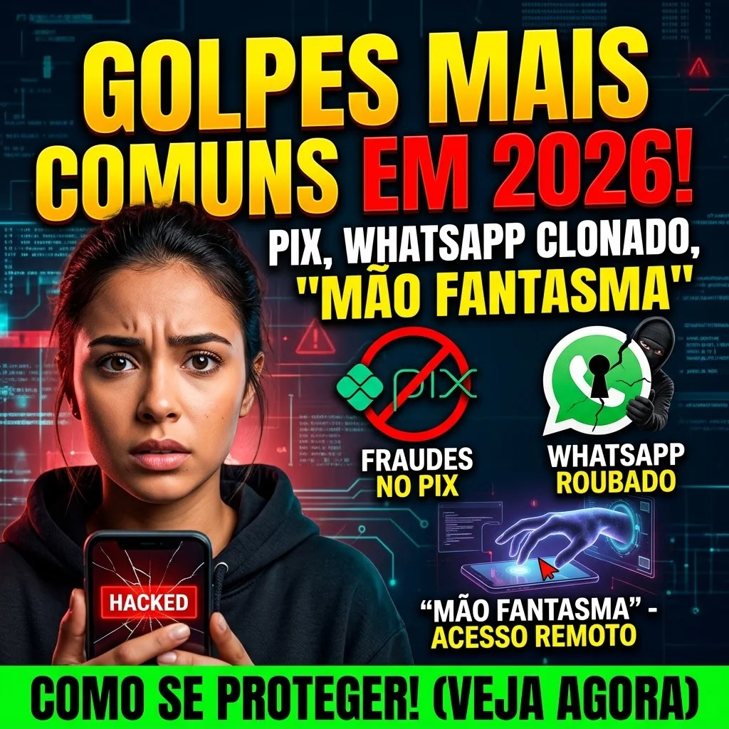 Card Golpes mais comuns em 2026: Pix, WhatsApp clonado e mão fantasma