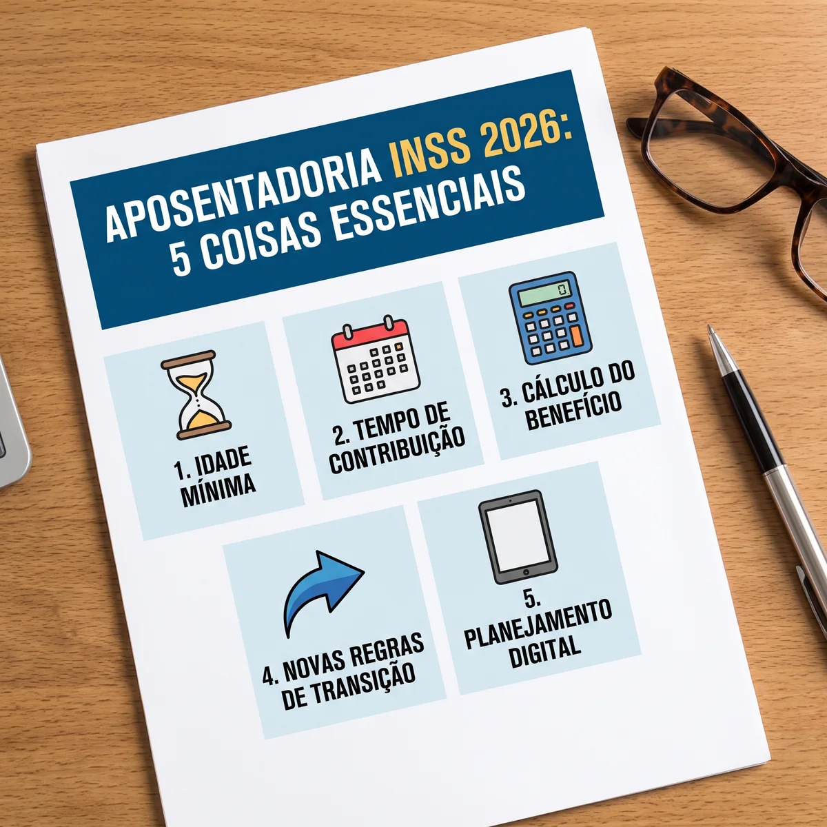 Infográfico Aposentadoria INSS 2026